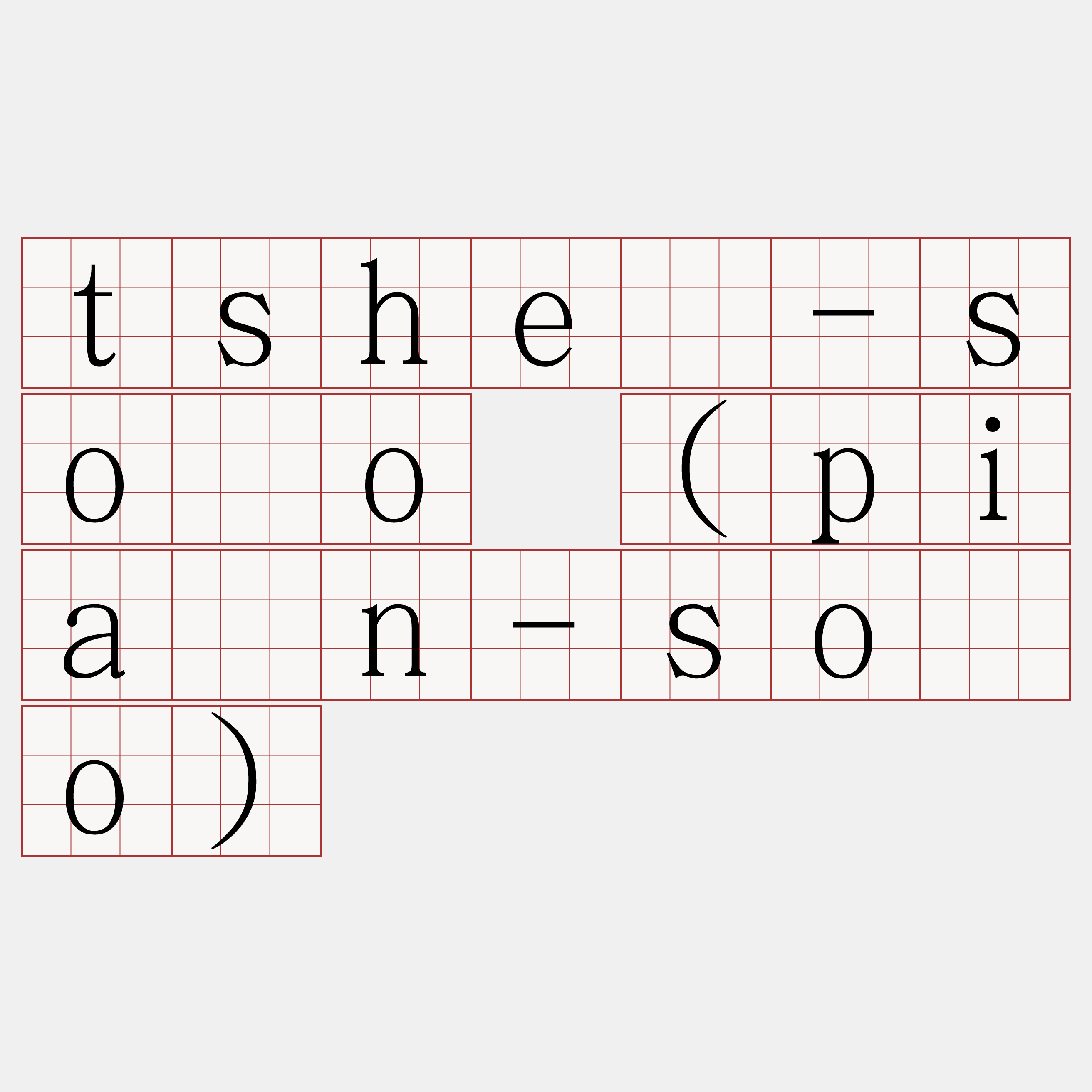 tshè-sóo (piān-sóo)